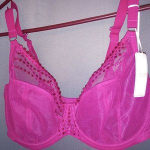 Elomi 36H(US) 36FF(UK) Hot pink/fuchsia bra Matilda plunge NWT